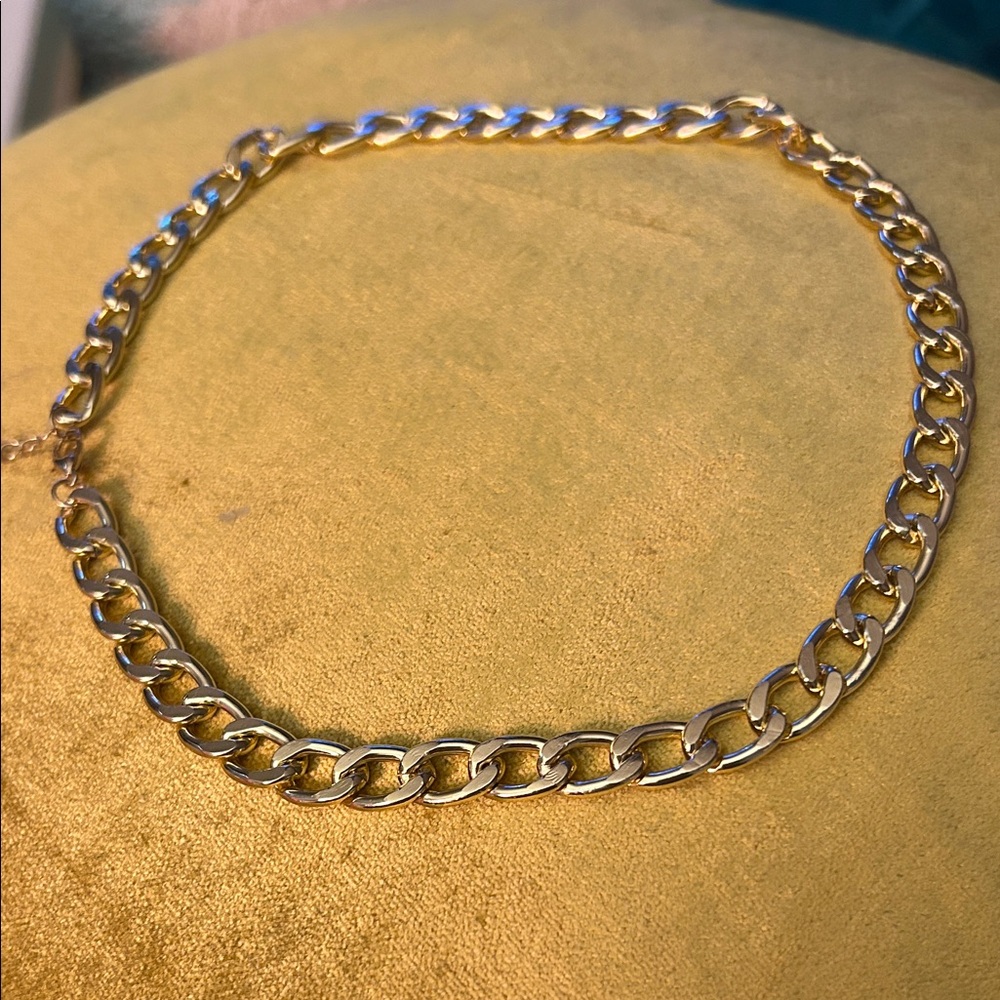 Silver Flat Chain Choker NWOT - Picture 5 of 7